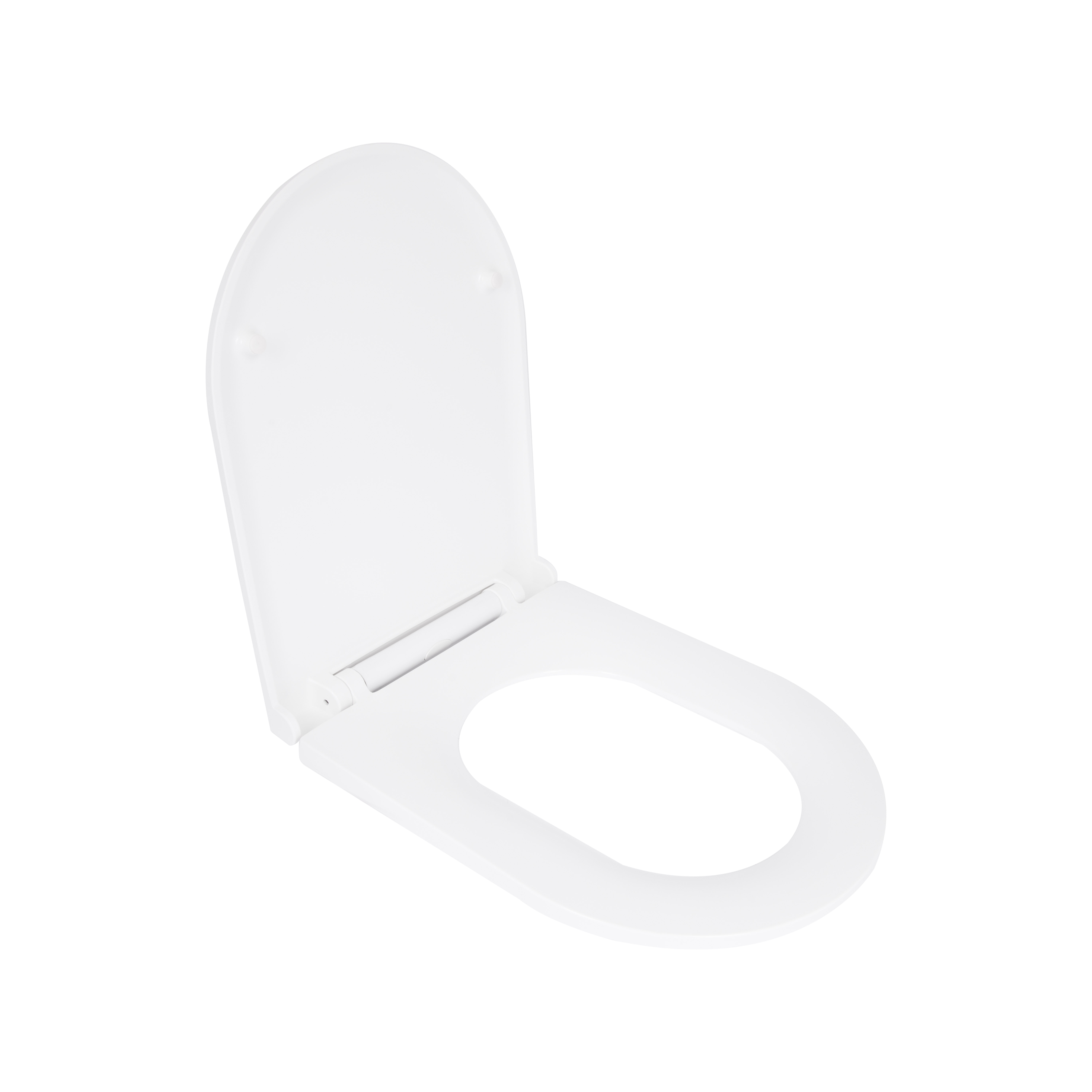Сидіння для унітазу Qtap (Kolibri) 455×360×30 мм, White, з мікроліфтом Slim Duroplast, Quick Release QTST179W49488 — фото3