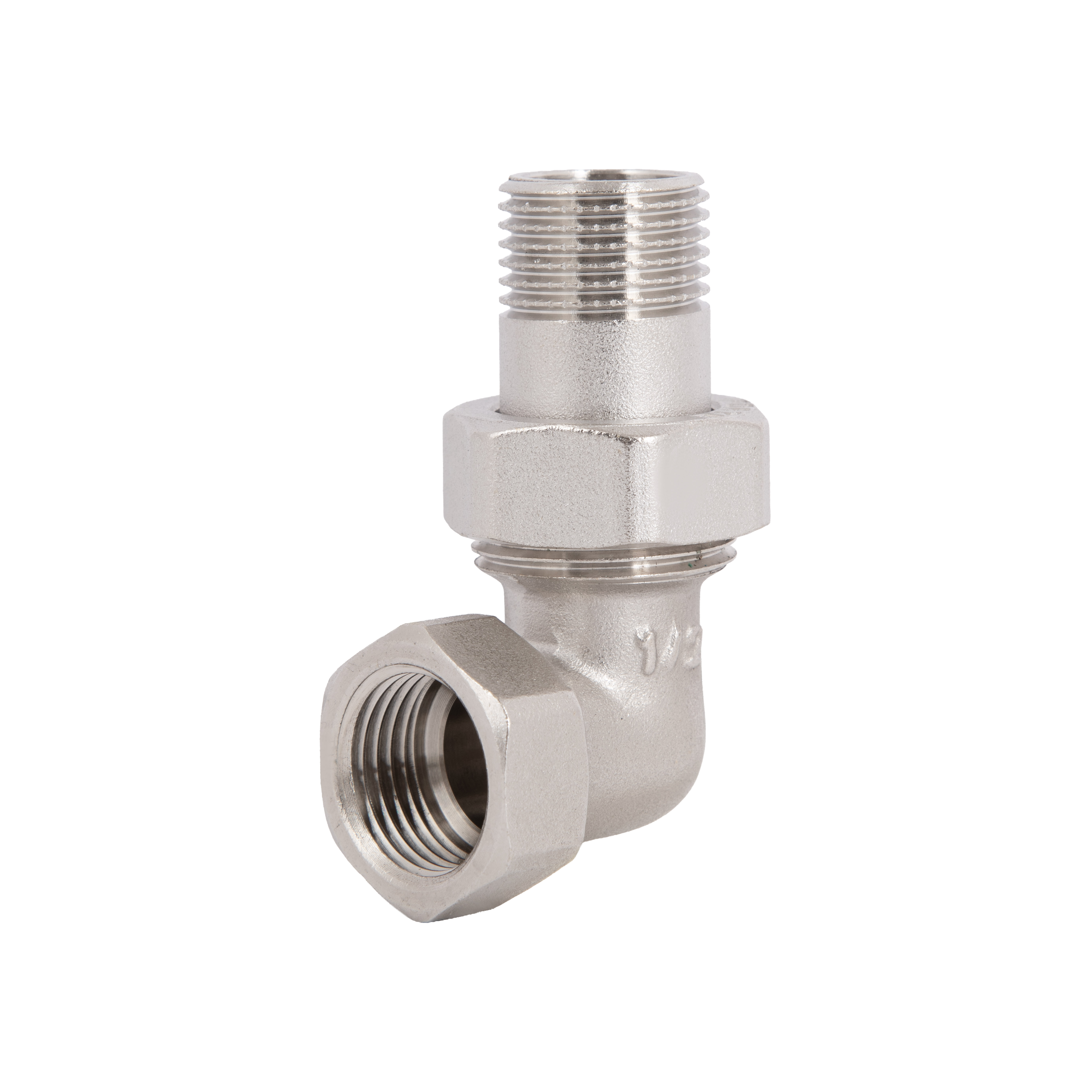 Згін-американка Thermo Alliance Forte 1/2"ВЗ нікельований, кутовий, під плоску прокладку TAFG191W15