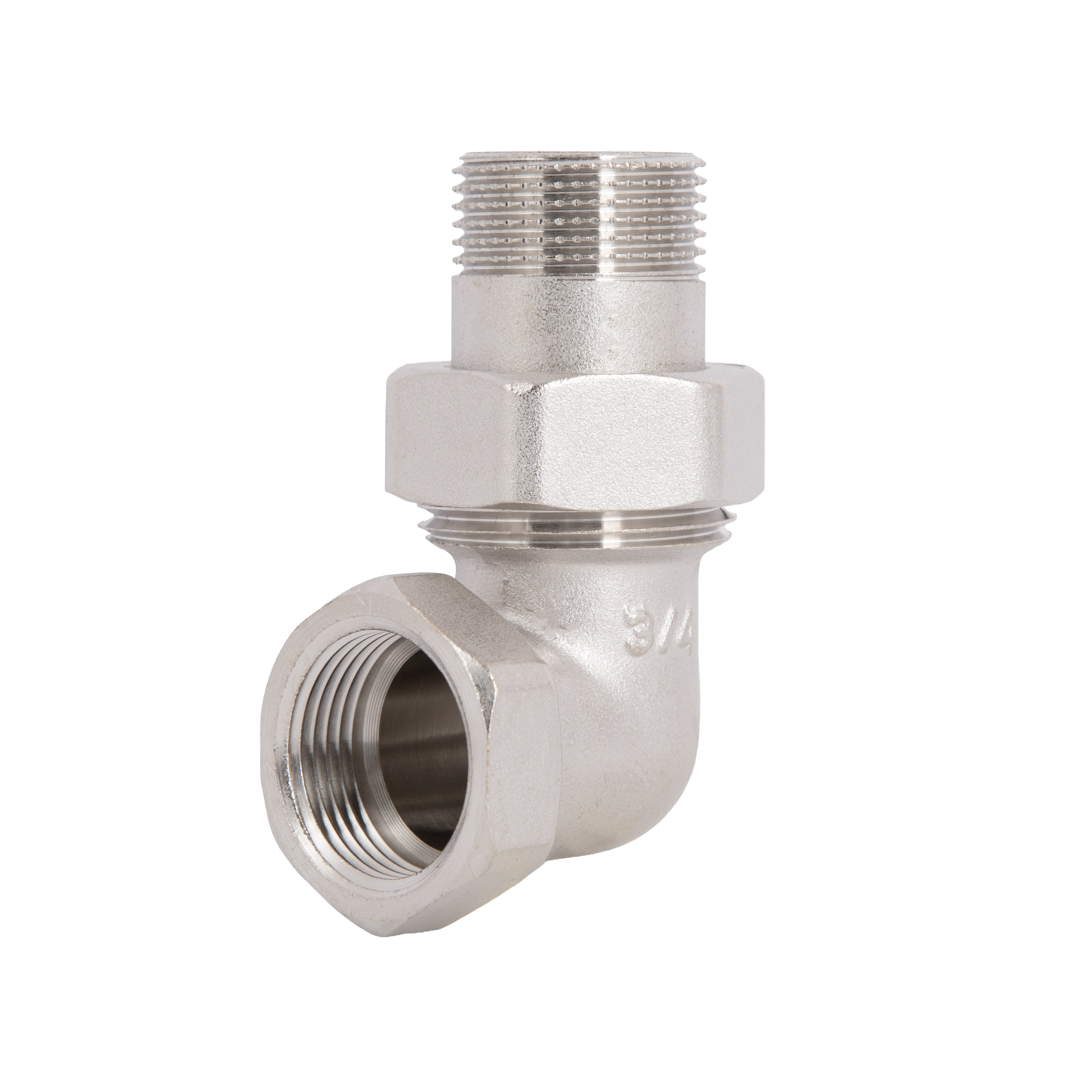 Згін-американка Thermo Alliance Forte 3/4"ВЗ нікельований, кутовий, під плоску прокладку TAFG191W20