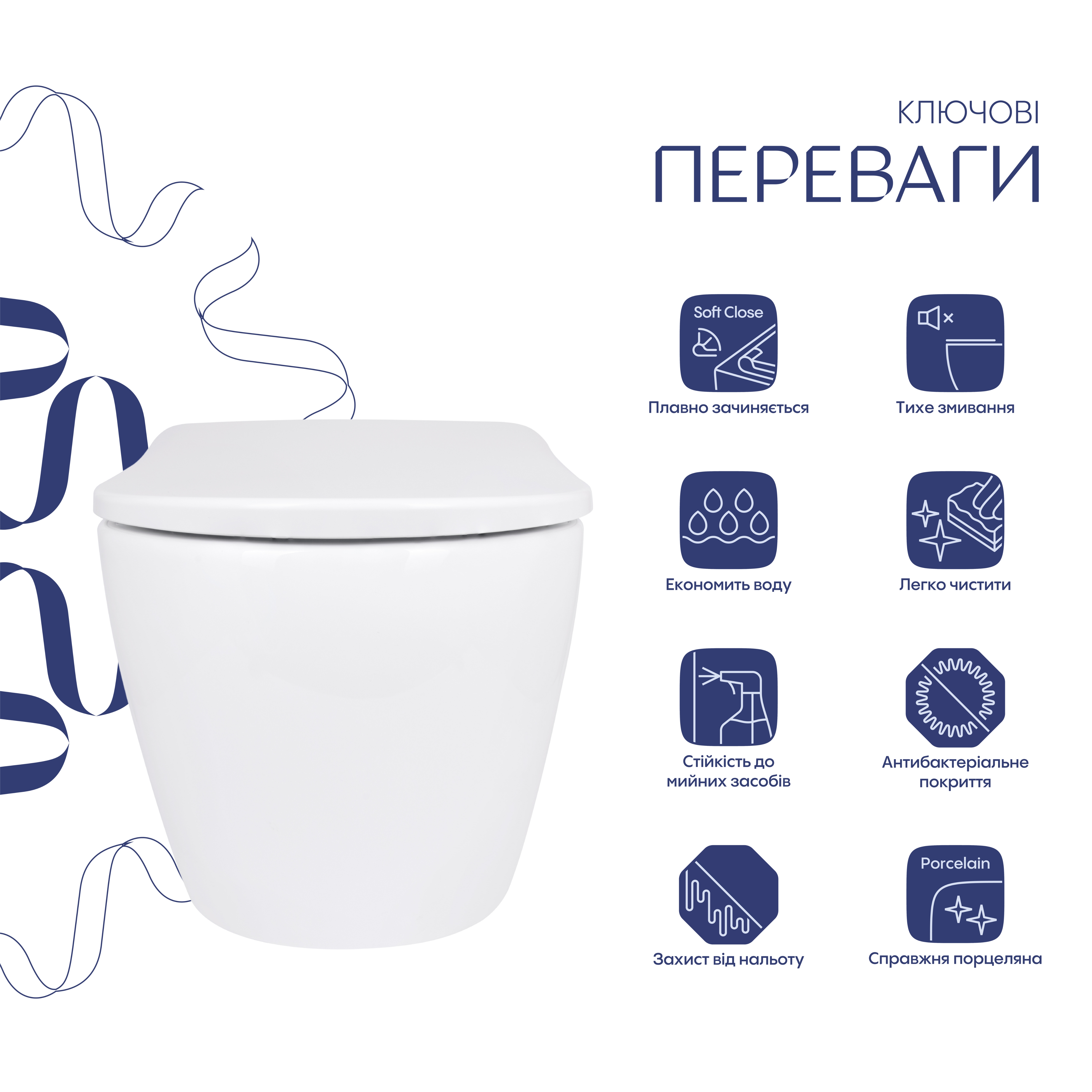 Унітаз підвісний Qtap Robin ML Ultra Quiet 490x365x325 мм, з сидінням Soft-close MagLock, White QTROBML26W49621 — фото3