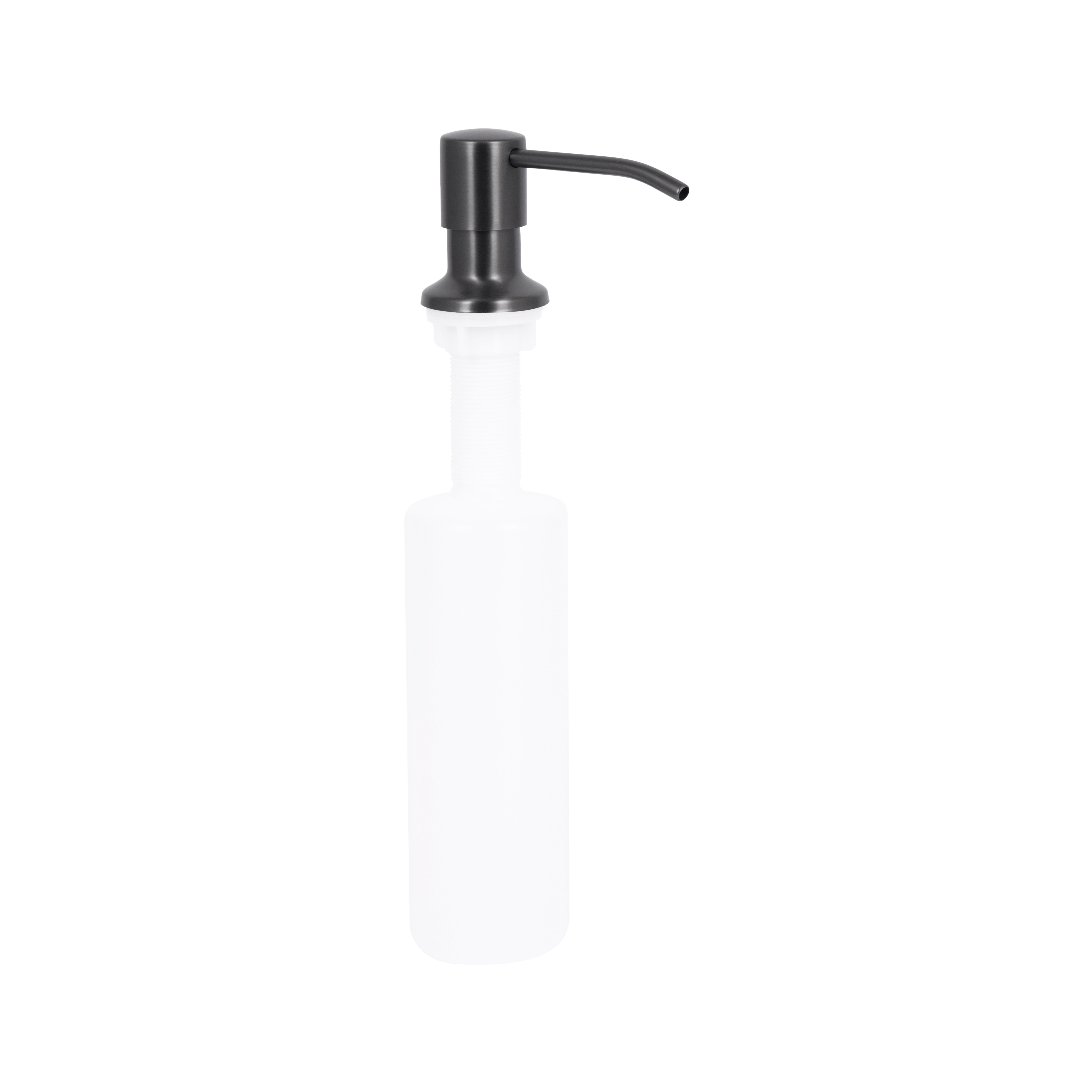Дозатор для миючого засобу Lidz Acsis LA30 Brushed Black PVD, круглий LDACSLA30BLM49827