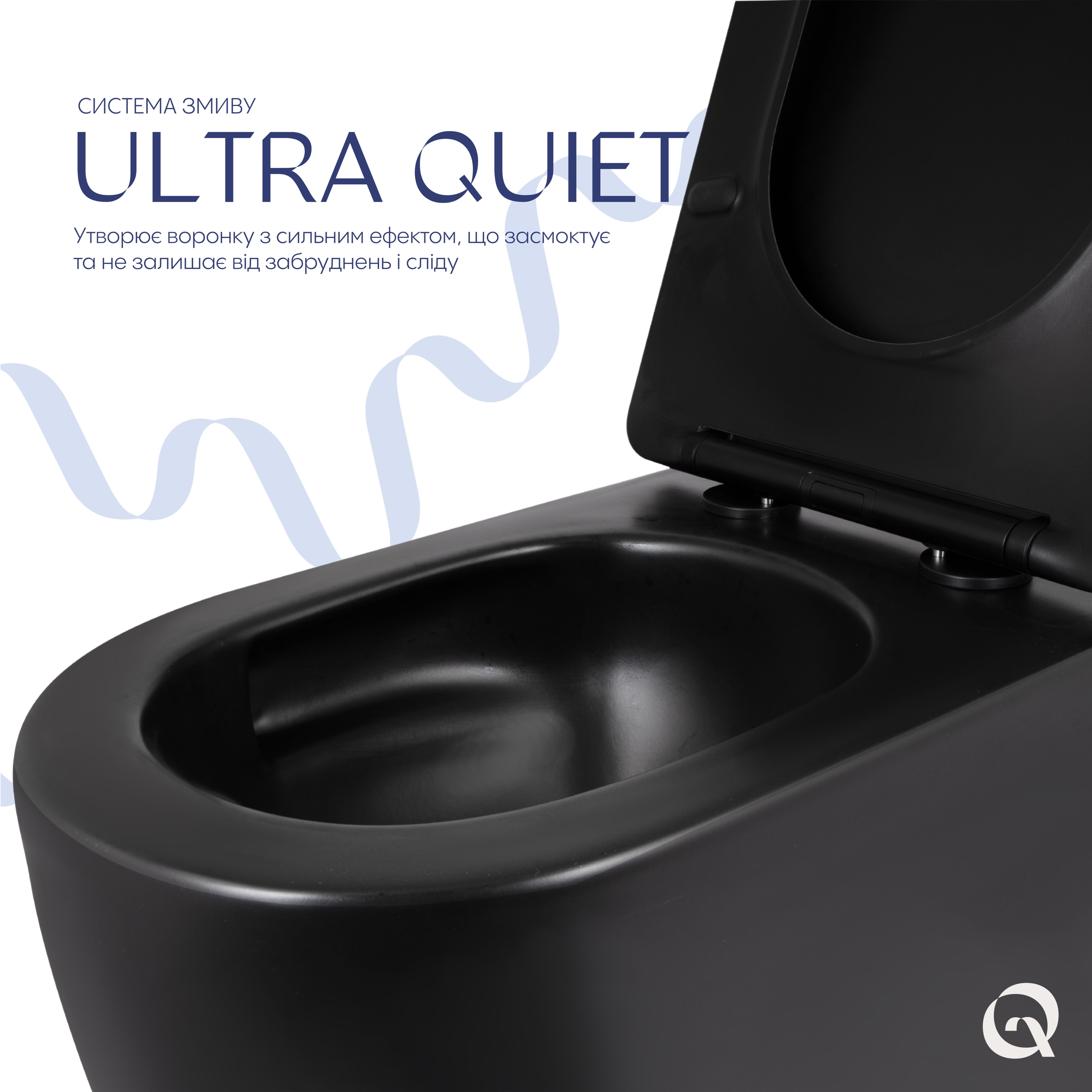 Унітаз підвісний Qtap Taurus Ultra Quiet 515×360×350 мм, Matt Black, з сидінням Slim Duroplast / Soft-close / Quick Release QTTAU28BLM50504 — фото5