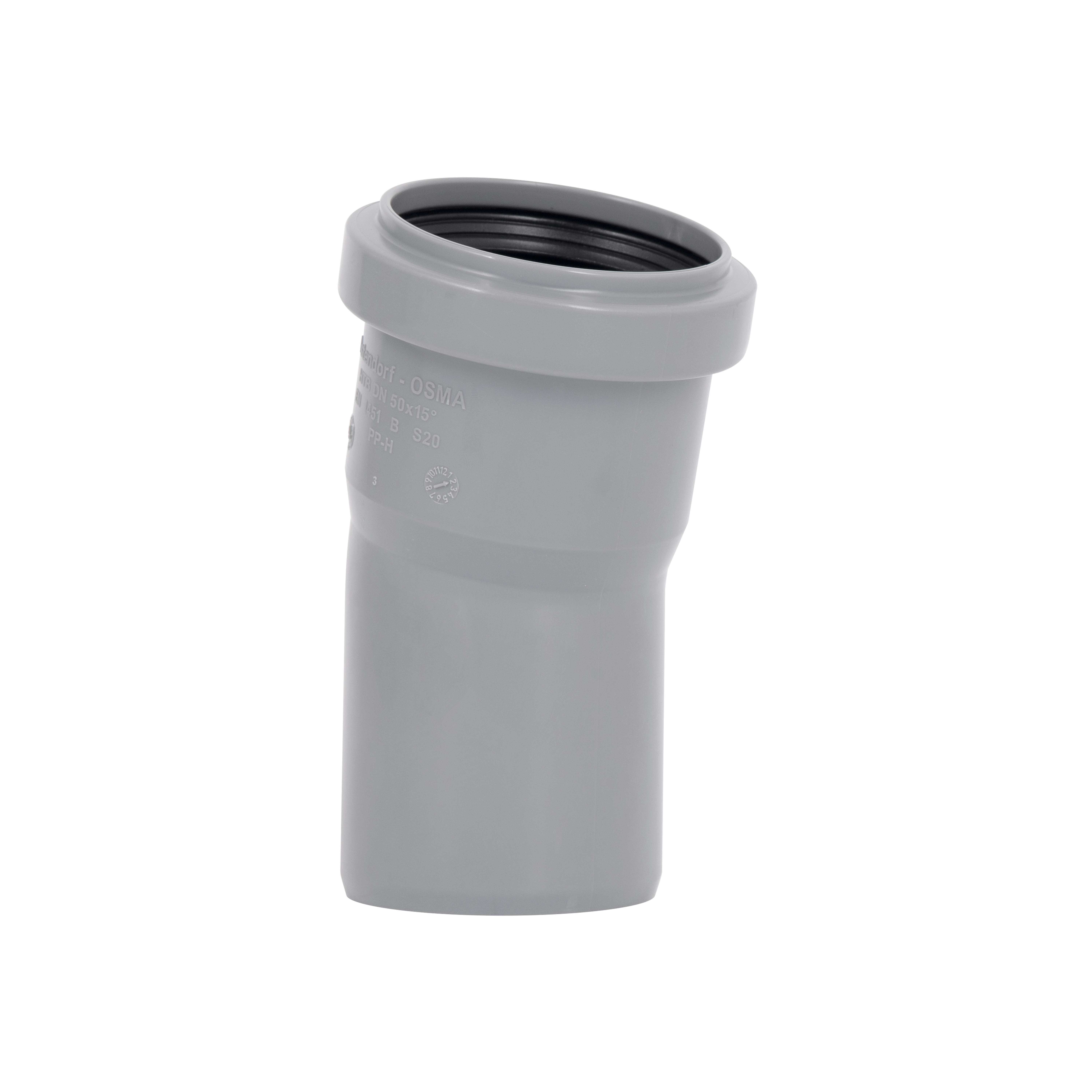 Коліно каналізаційне Ostendorf-OSMA HT-System PLUS d50×15°