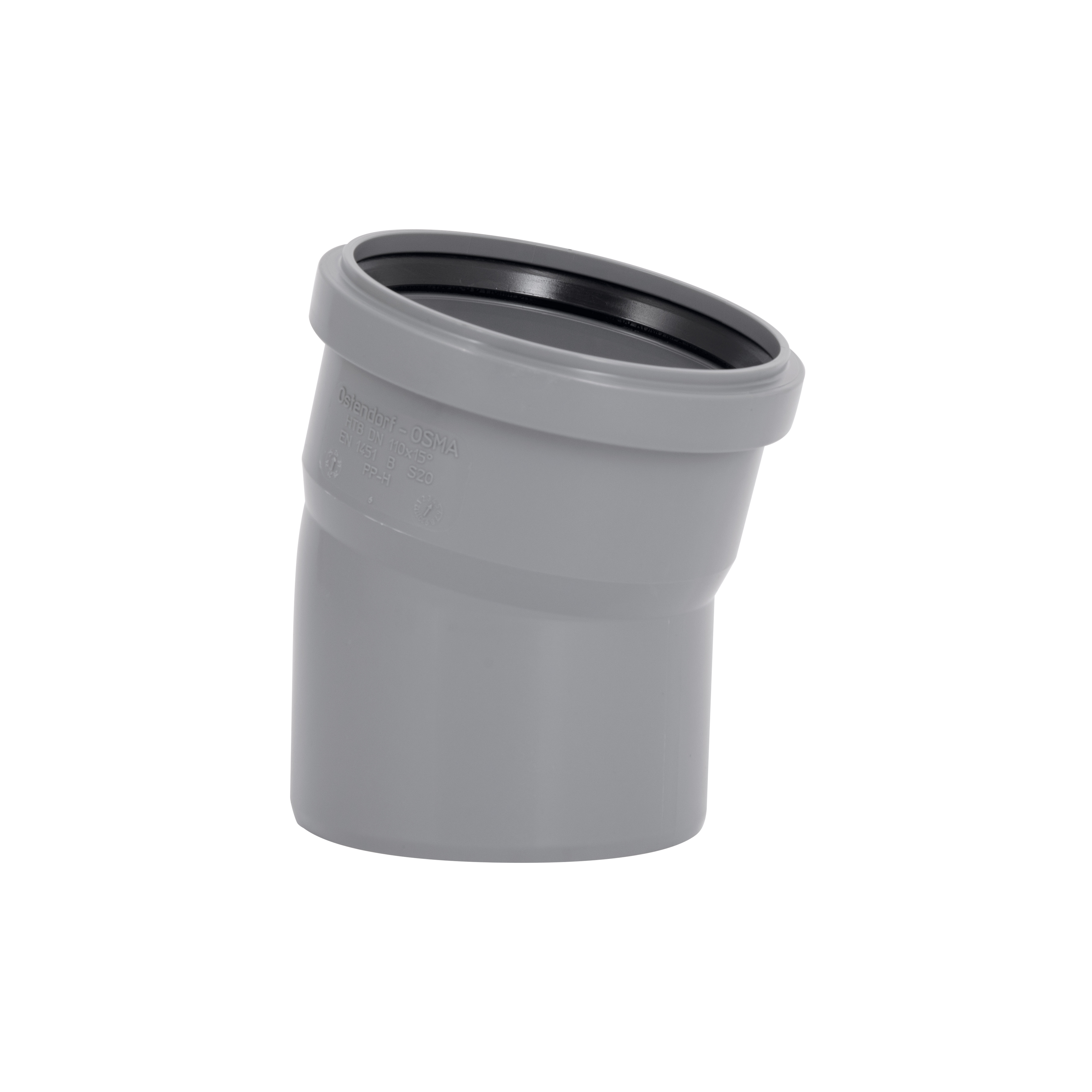 Коліно каналізаційне Ostendorf-OSMA HT-System PLUS d110×15°