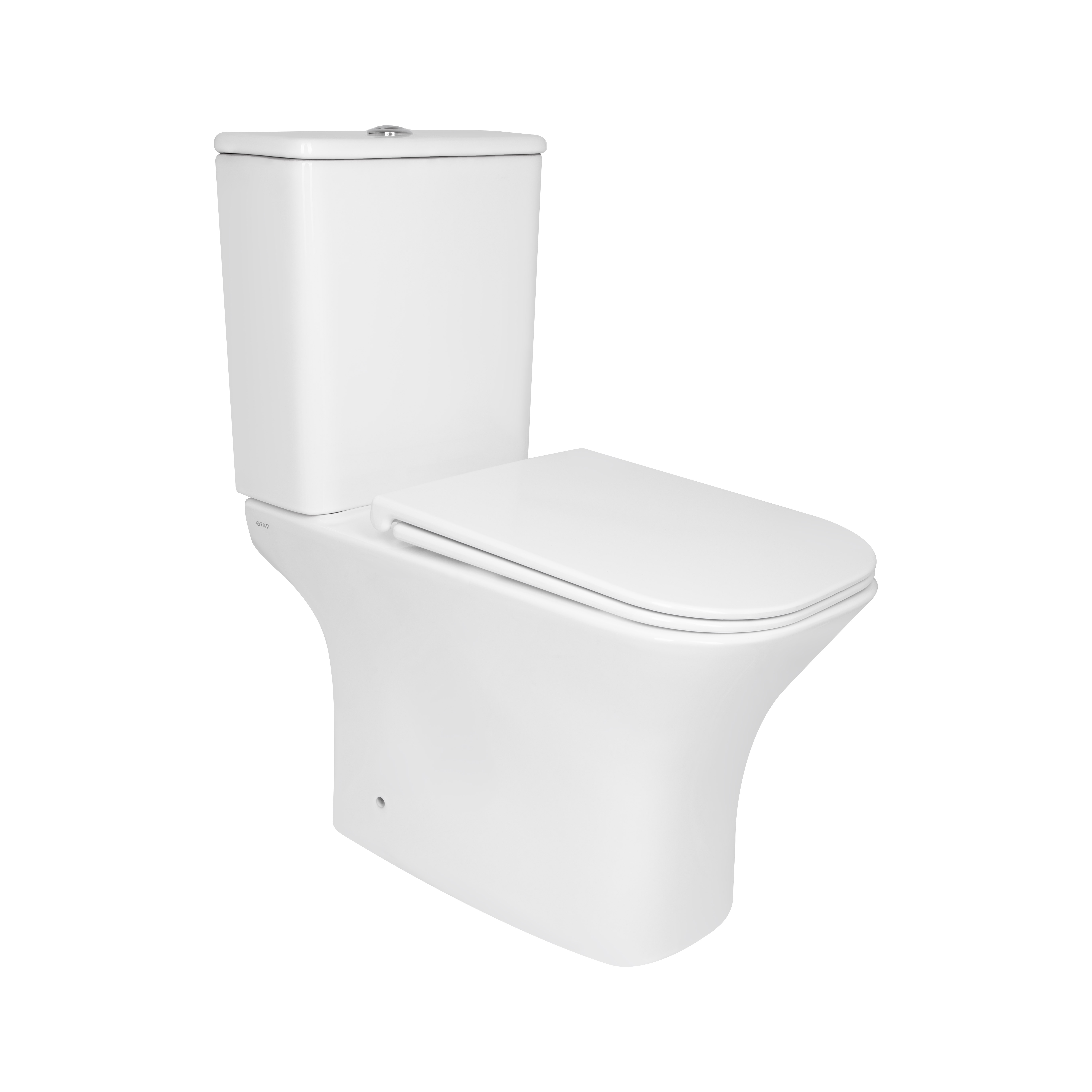 Унітаз підлоговий Qtap Presto Quadro безобідковий з сідінням Soft-close QTPRE27W51021