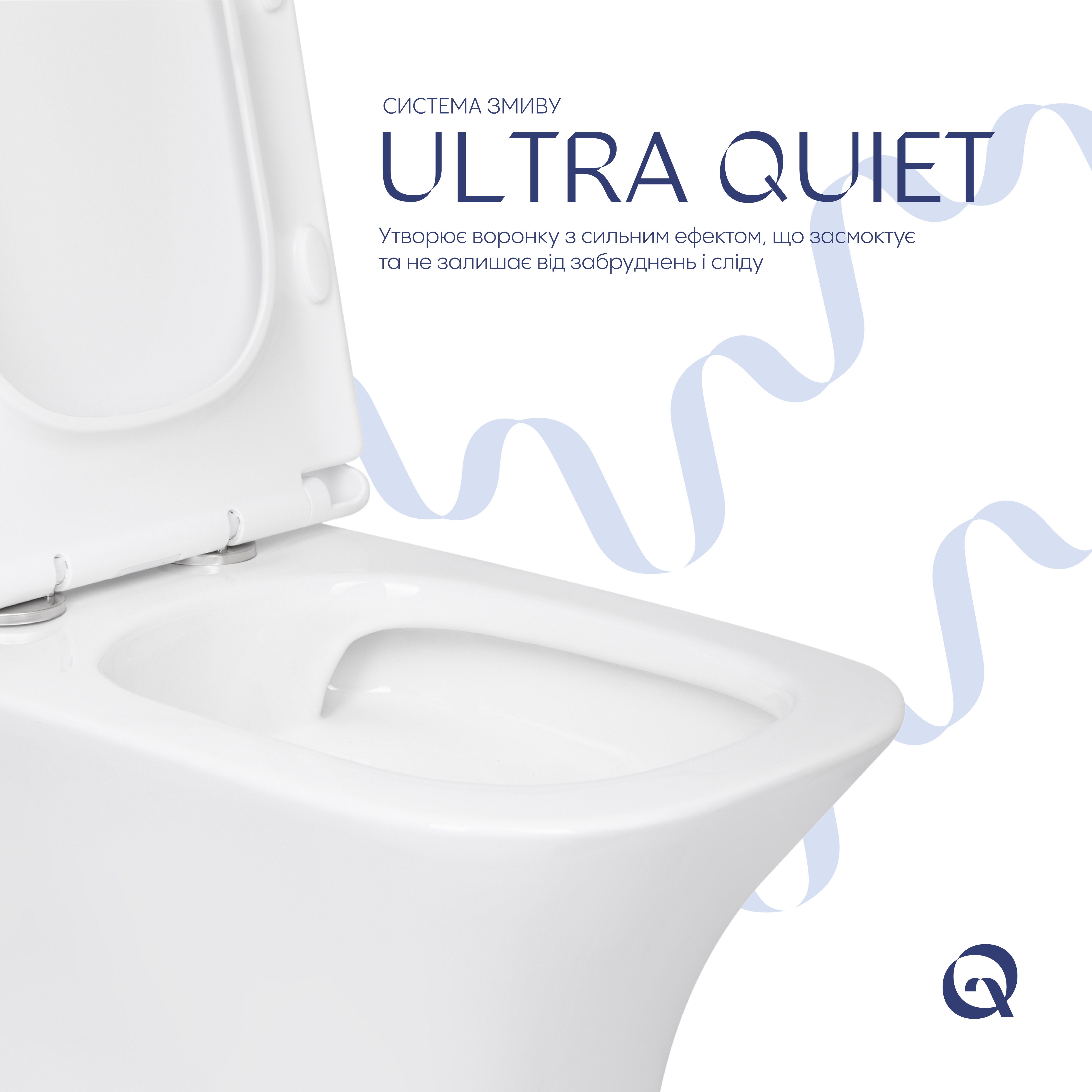 Унітаз підлоговий Qtap Presto Quadro безобідковий з сідінням Soft-close QTPRE27W51021, фото 5