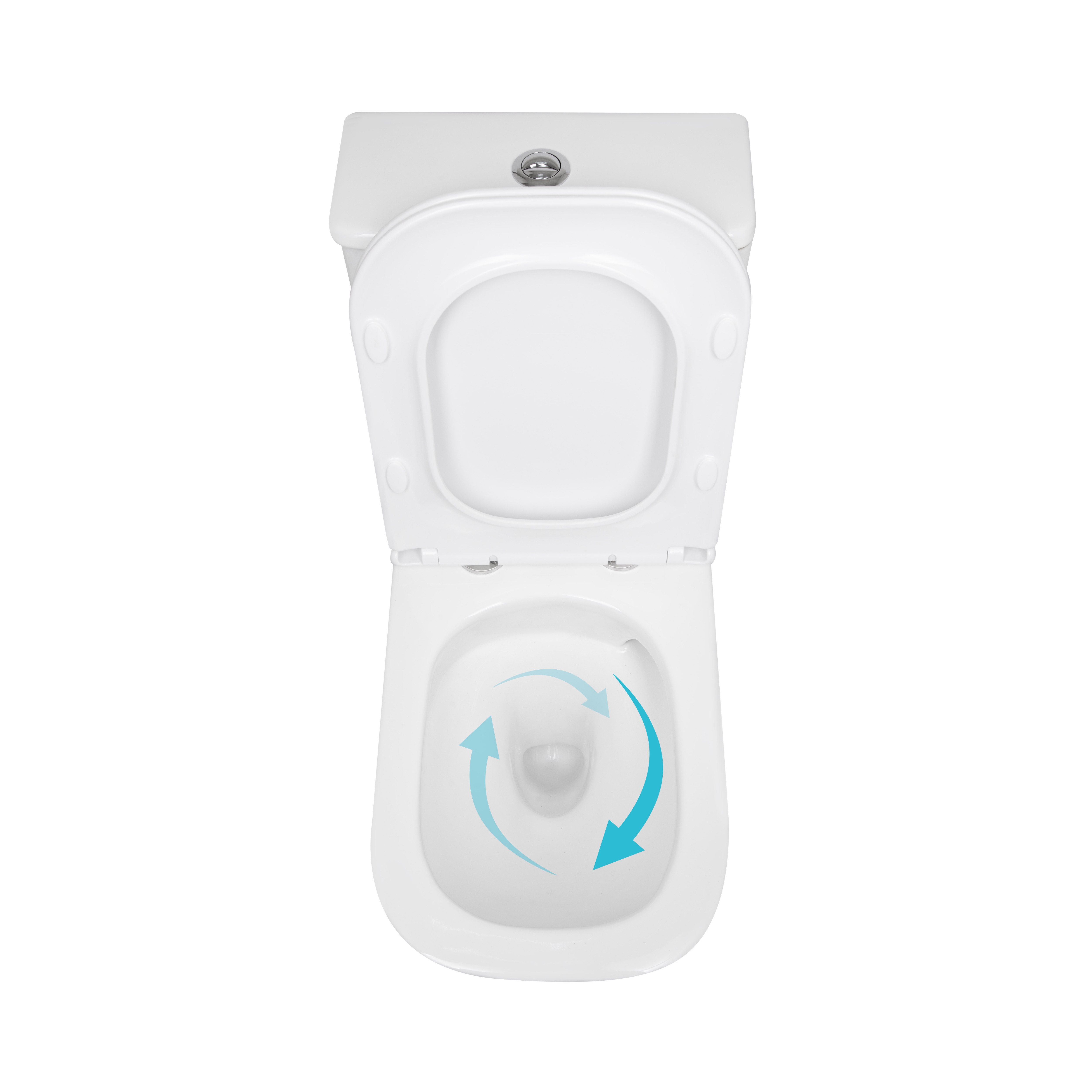 Унітаз підлоговий Qtap Presto Quadro безобідковий з сідінням Soft-close QTPRE27W51021, фото 6