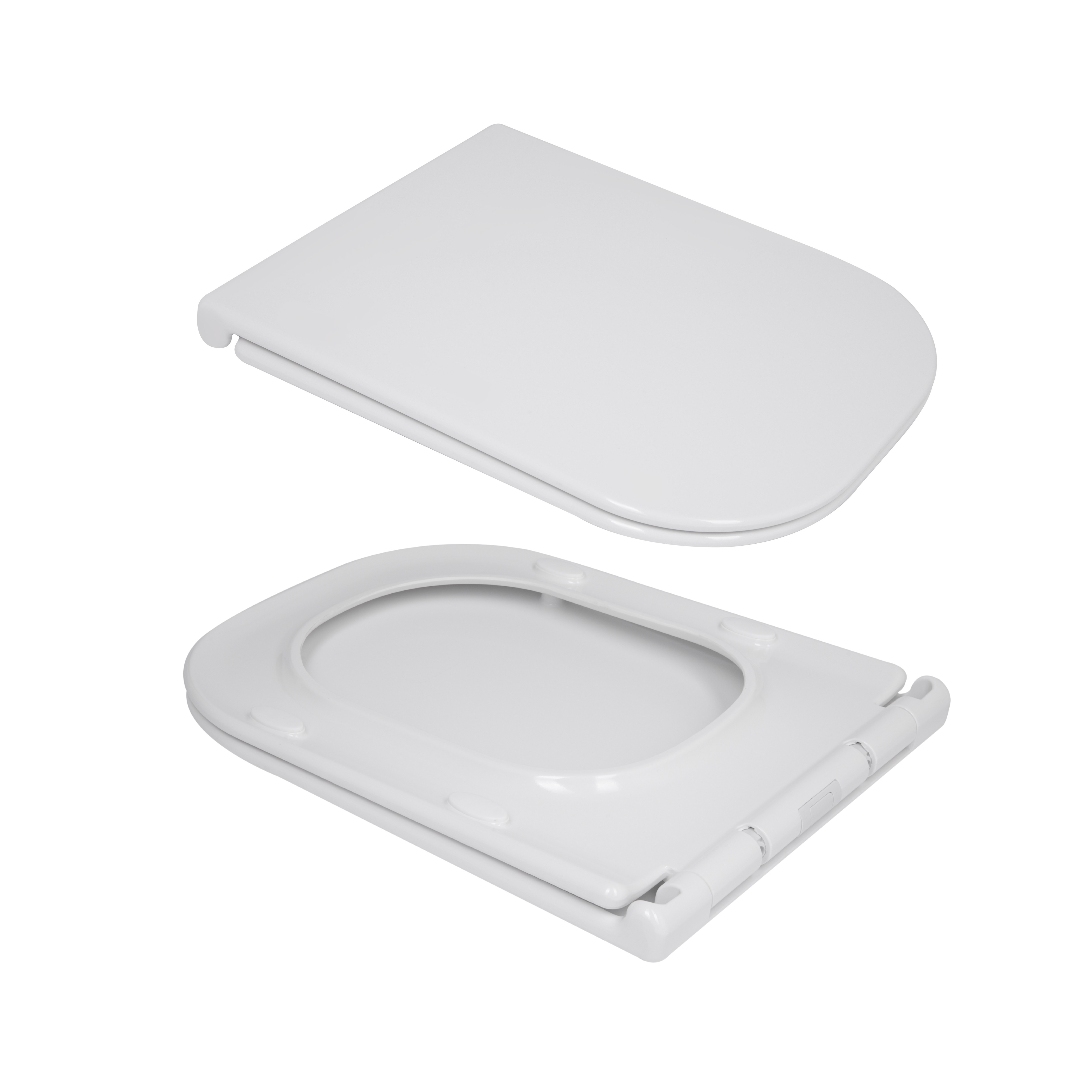 Унітаз підлоговий Qtap Presto Quadro безобідковий з сідінням Soft-close QTPRE27W51021, фото 8