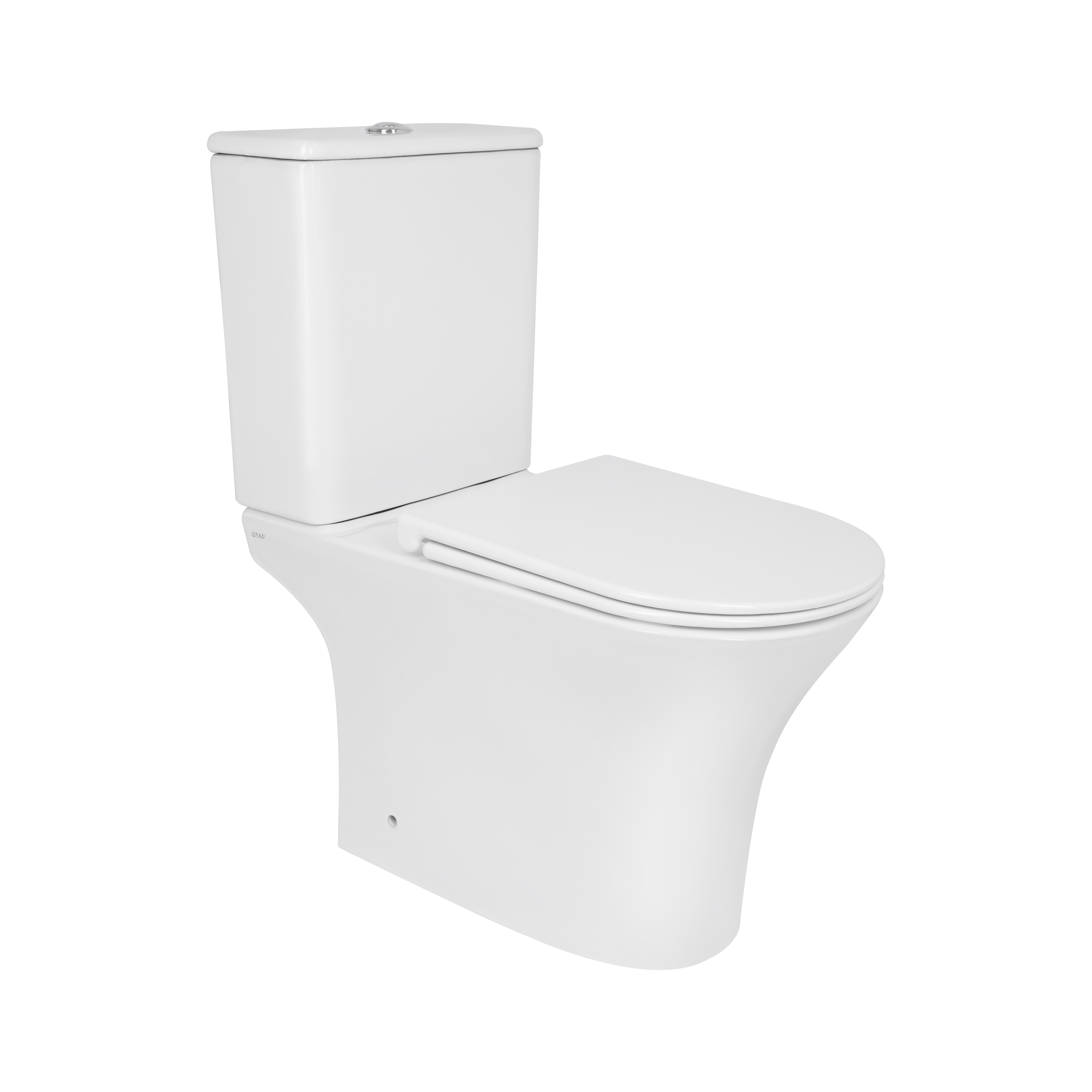 Унітаз підлоговий Qtap Presto безобідковий з сідінням Soft-close QTPRE27W51022