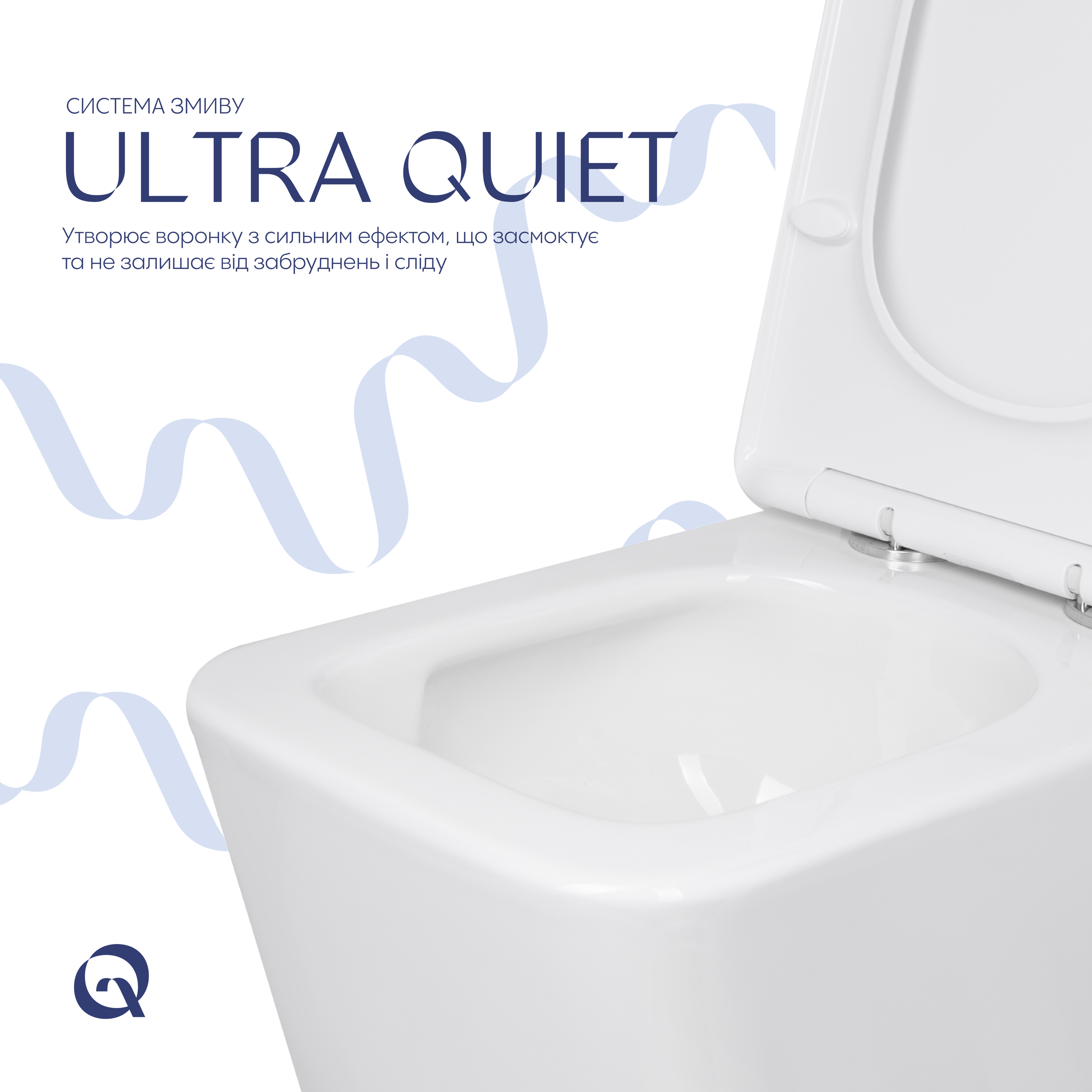 Унітаз підлоговий Qtap Crow Ultra Quiet безобідковий з сідінням Soft-close QTCRO27W51028, фото 5