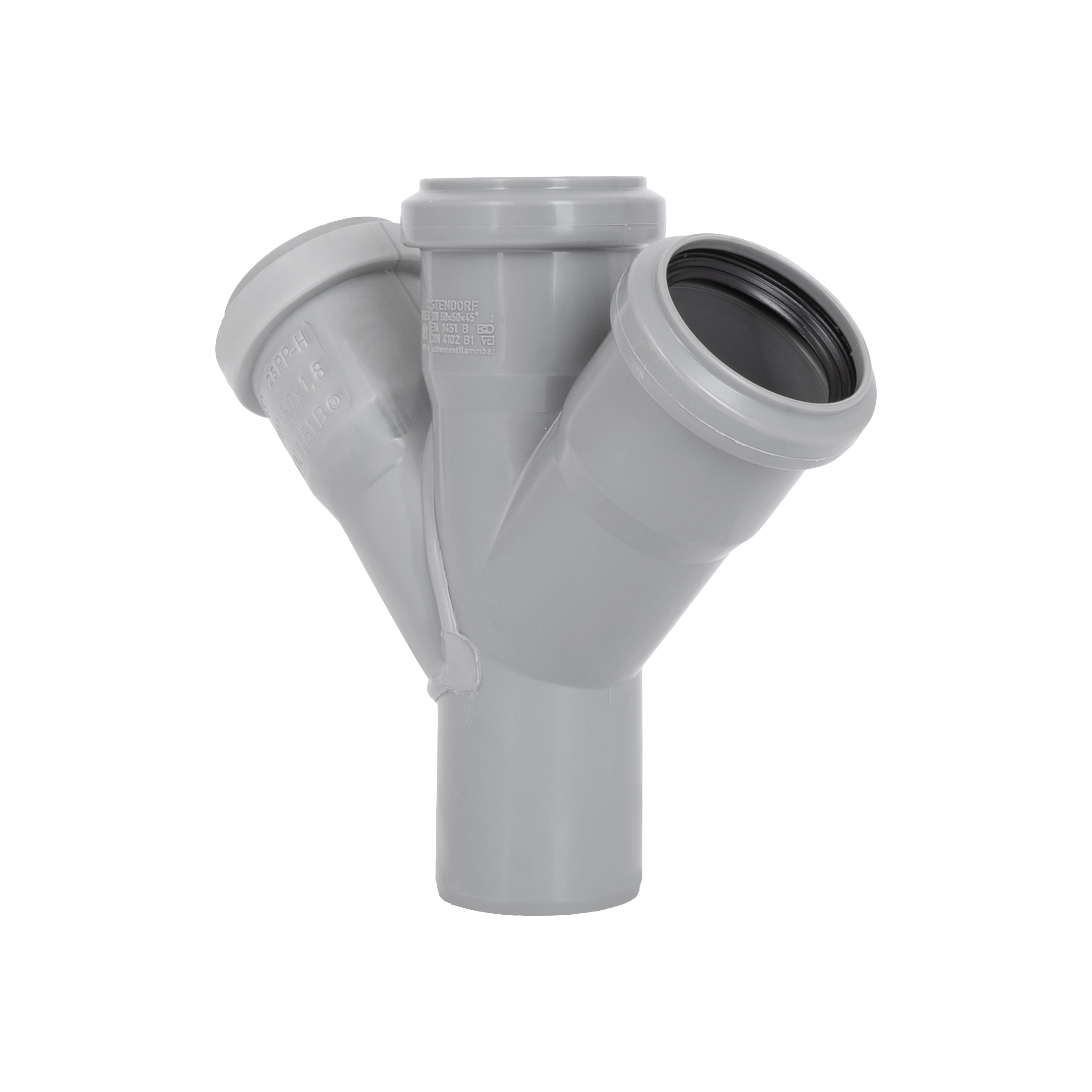 Хрестовина каналізаційна Ostendorf-OSMA HT-System PLUS d50/50/50/50×45°
