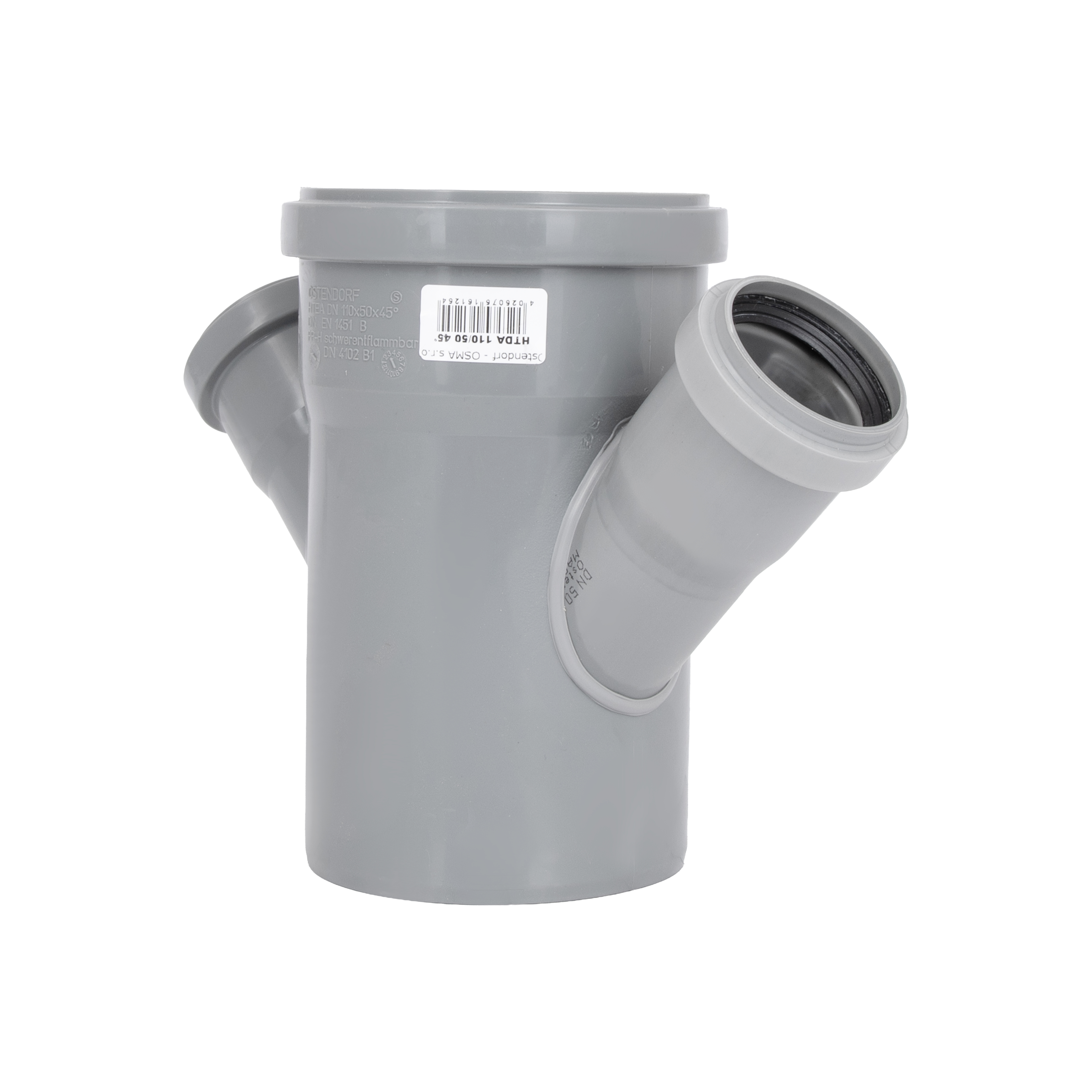 Хрестовина каналізаційна Ostendorf-OSMA HT-System PLUS d110/50/110/50×45°
