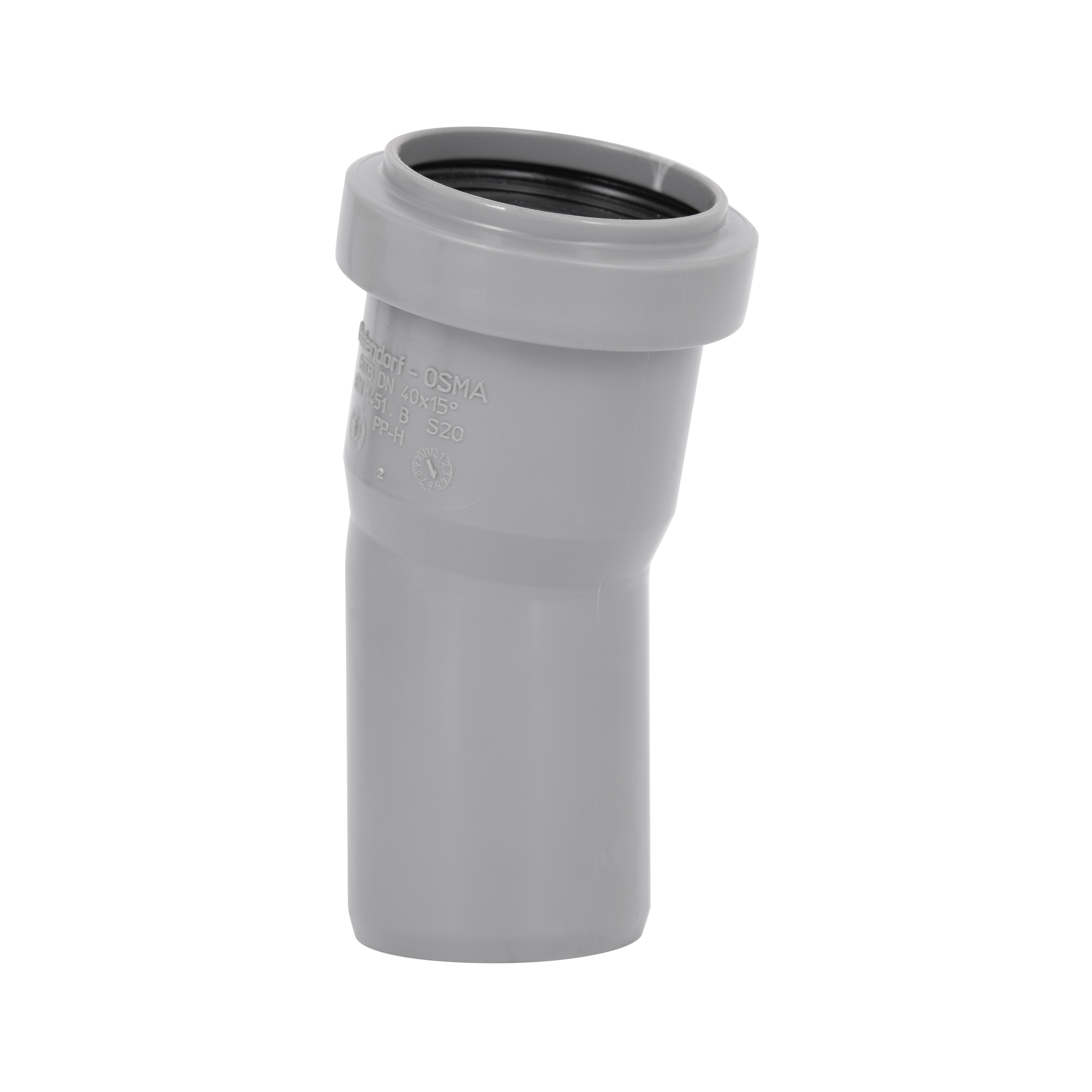 Коліно каналізаційне Ostendorf-OSMA HT-System PLUS d40×15°