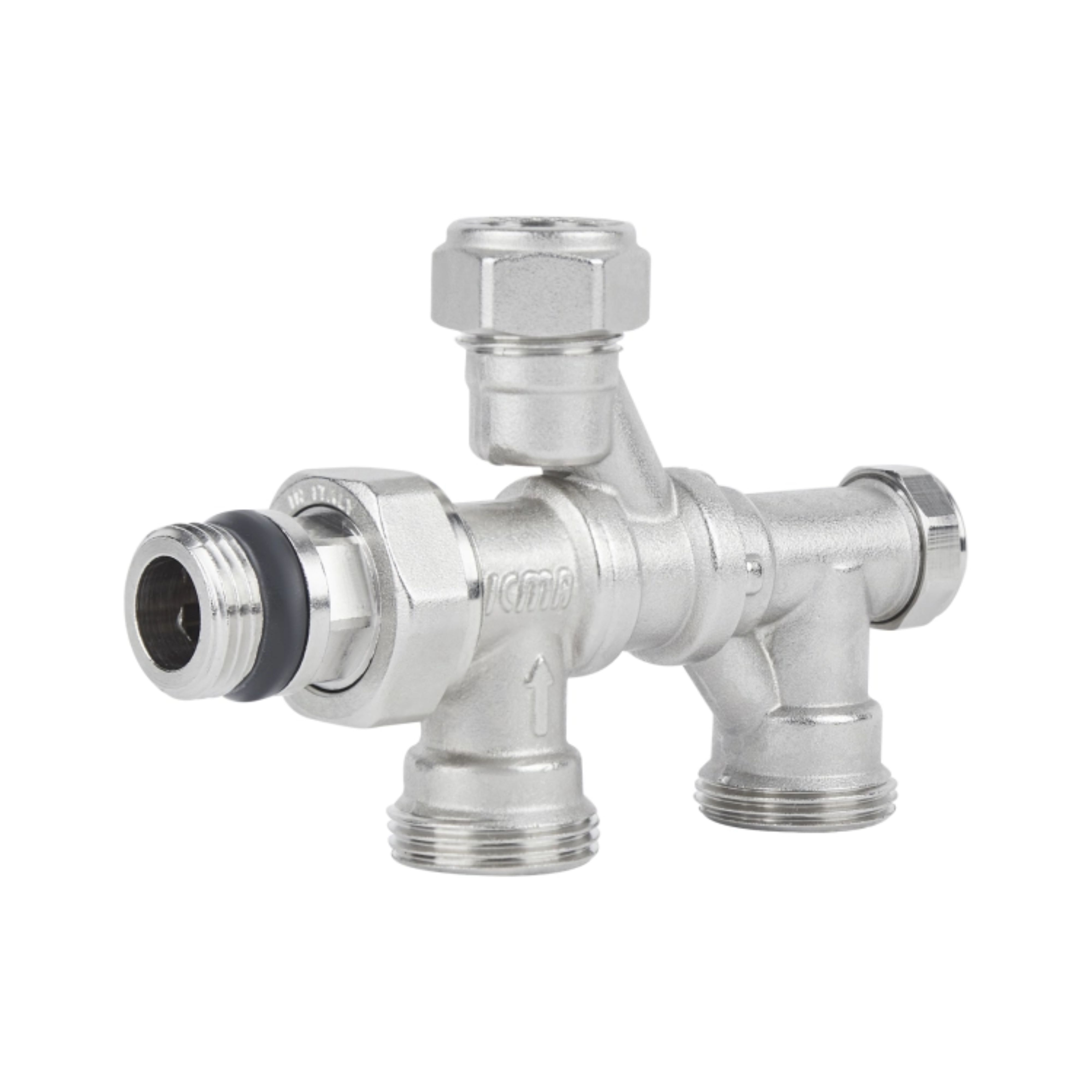 Кран радіаторний комбінований Icma 1/2" х3/4", нижнє підключення №877