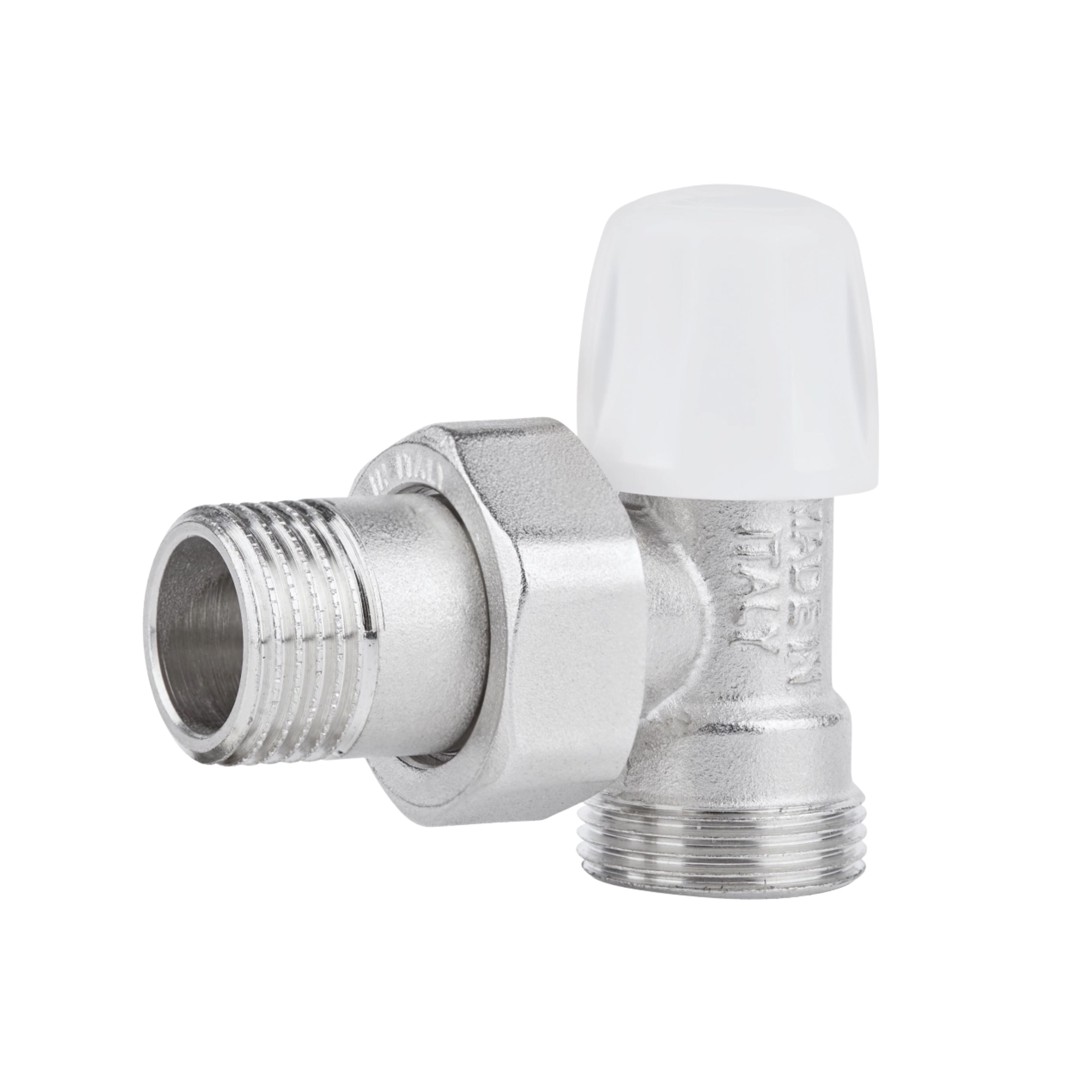 Кран радіаторний Icma 1/2" кутовий під фітінг, без ручки №827