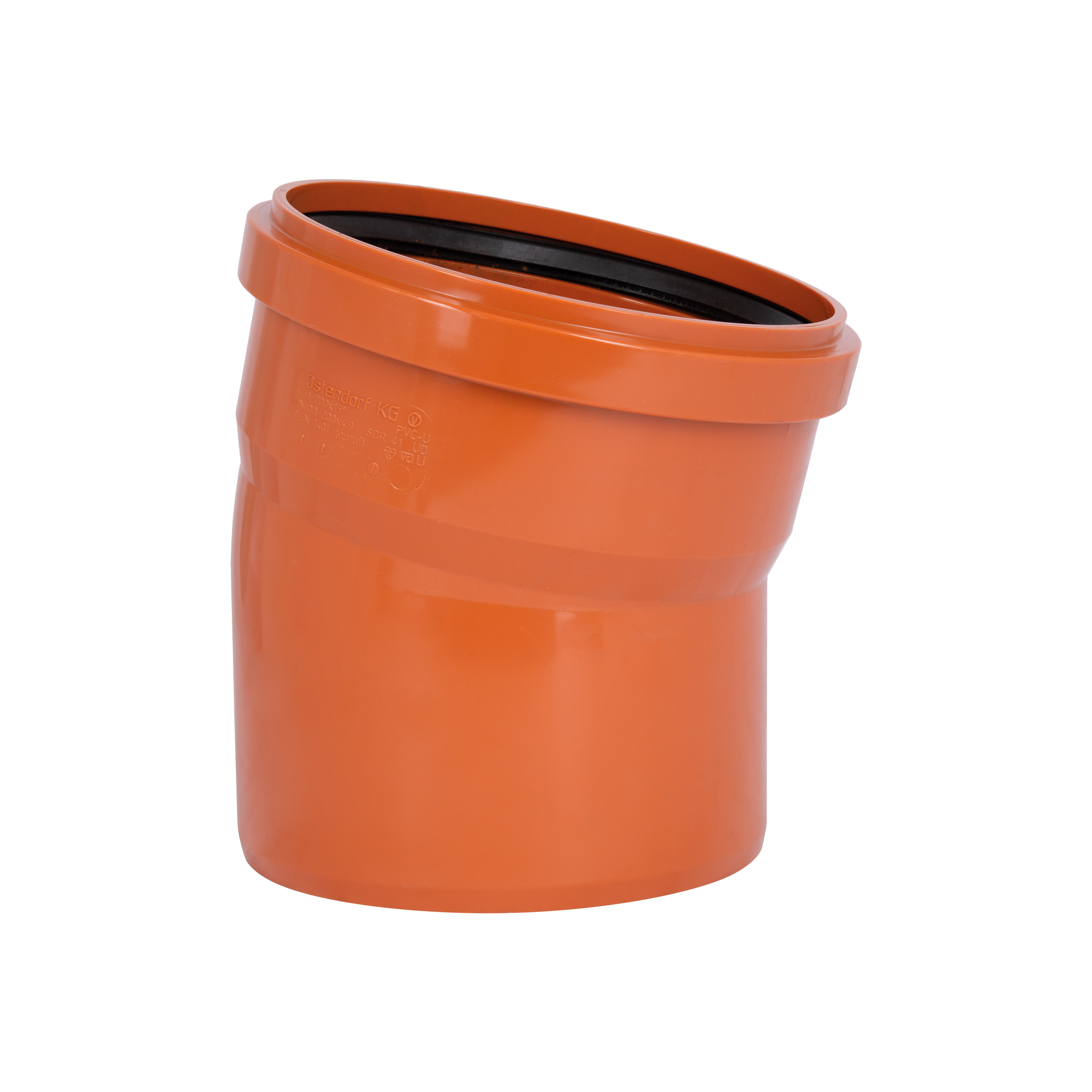 Коліно каналізаційне Ostendorf-OSMA KG System d200×15°