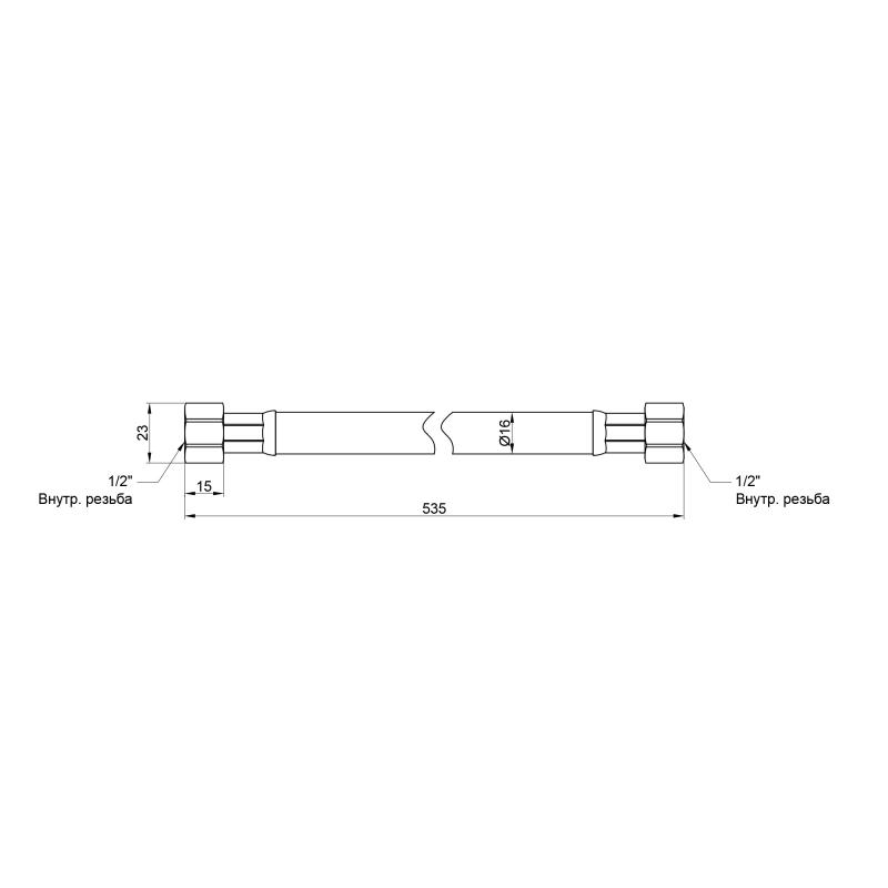 Шланг для газу Thermo Alliance Standart білий 1/2" ВВ 50 см SD90G50 — фото 2