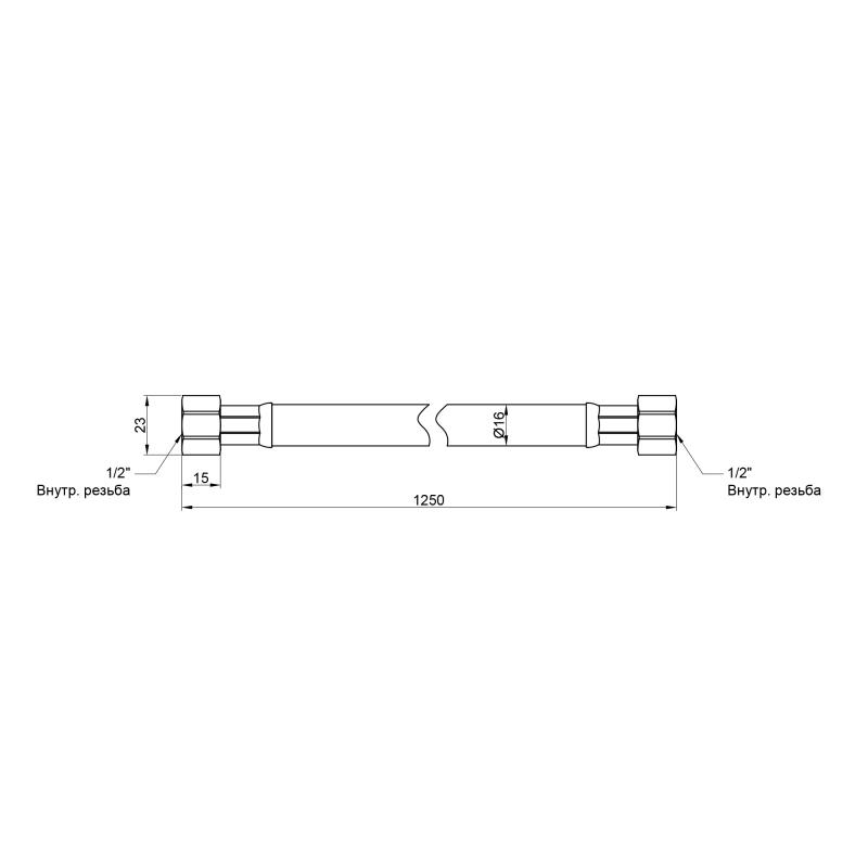 Шланг для газу Thermo Alliance Standart білий 1/2" ВВ 120 см SD90G120 — фото 2
