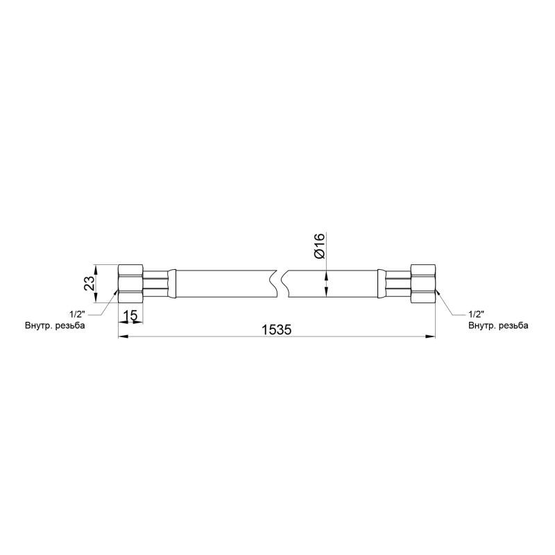 Шланг для газу Thermo Alliance Standart білий 1/2" ВВ 150 см SD90G150 — фото 2