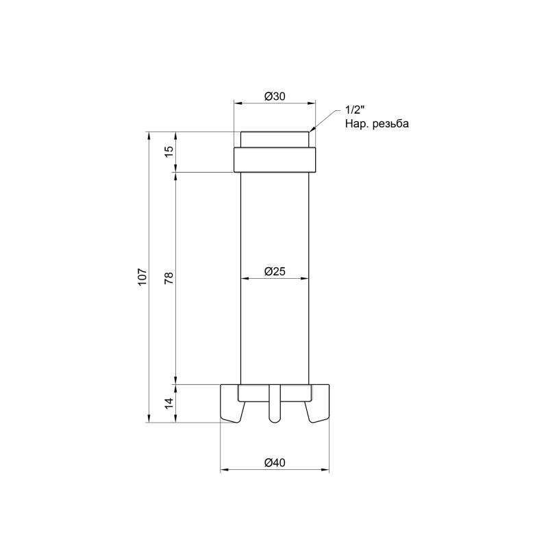Фільтруючий картридж Icma для фільтрів 1/2" х3/4" №752 — фото 2