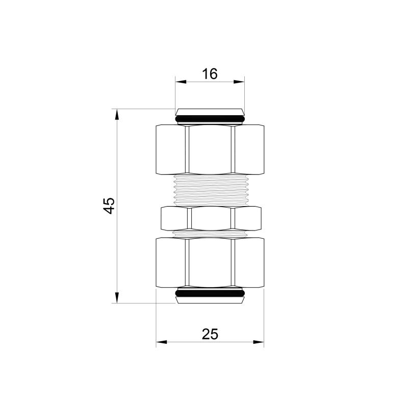 Перехідник обтискний Thermo Alliance Standart 16х16 SD152W1616 — фото 2