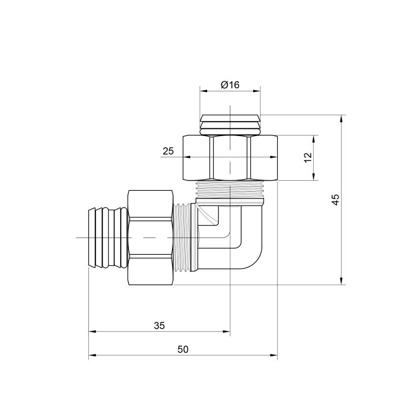 Кут обтискний Thermo Alliance Standart 16 SD155W1616 — фото 2