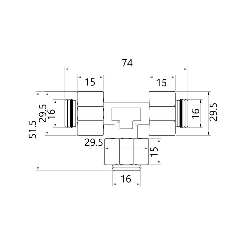 Трійник обтискний Thermo Alliance Standart 20 SD158W202020 — фото 2