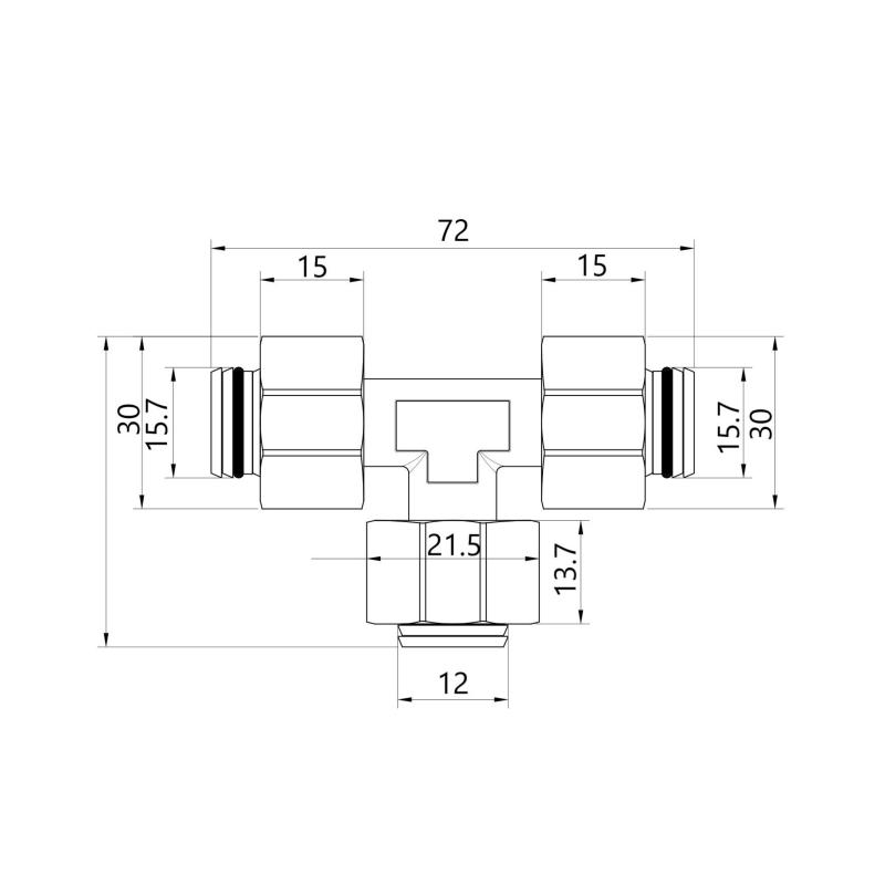 Трійник обтискний Thermo Alliance Standart 20х16х20 SD158W201620 — фото 2