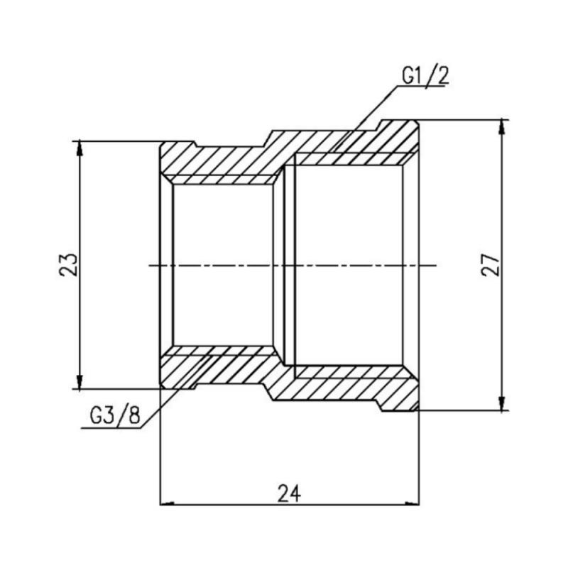 Муфта редукційна Thermo Alliance Forte 1/2"х3/8" ВВ SF357159 — фото 2