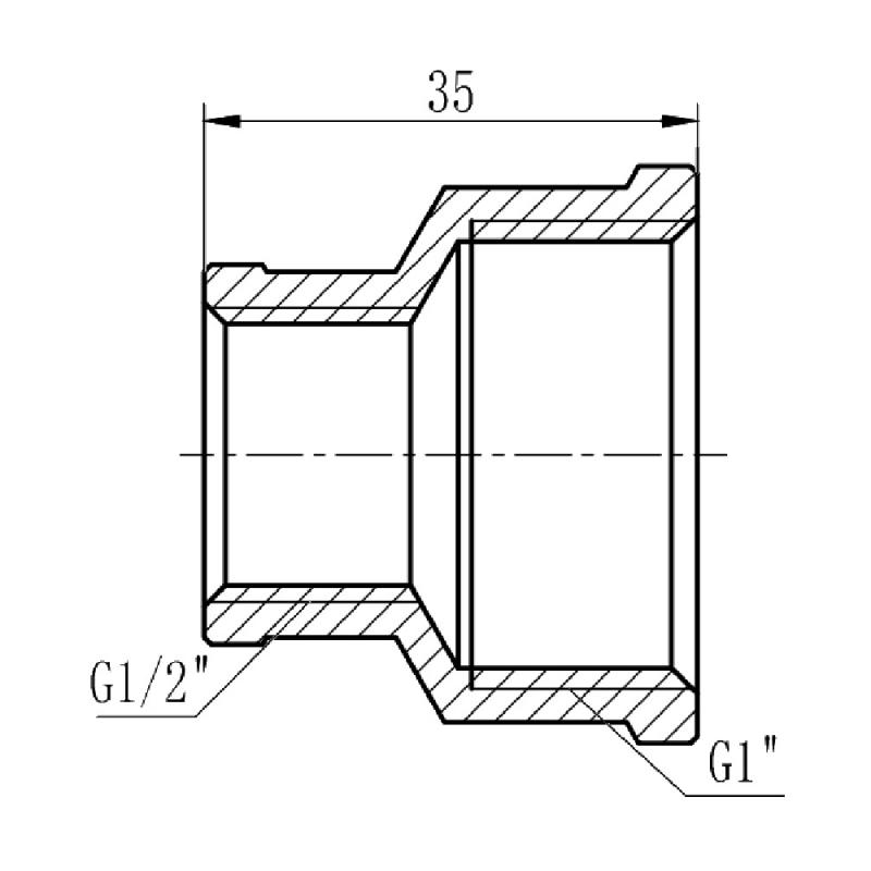 Муфта редукційна Thermo Alliance Forte 1"х1/2" ВВ SF3572515 — фото 2