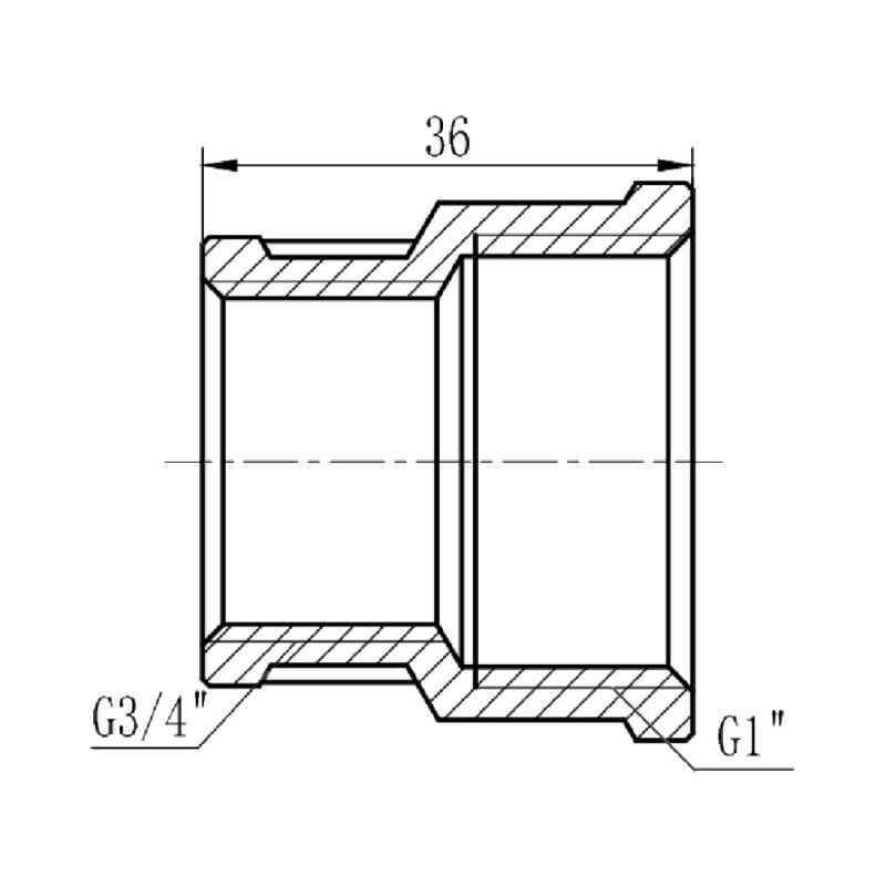 Муфта редукційна Thermo Alliance Forte 1"х3/4" ВВ SF3572520 — фото 2