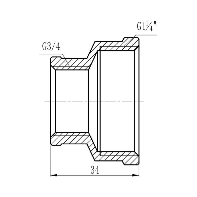 Муфта редукційна Thermo Alliance Forte 1 1/4х3/4" ВВ SF3573220 — фото 2