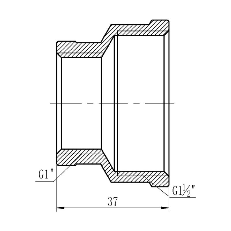 Муфта редукційна Thermo Alliance Forte 1 1/2х1" ВВ SF3574025 — фото 2