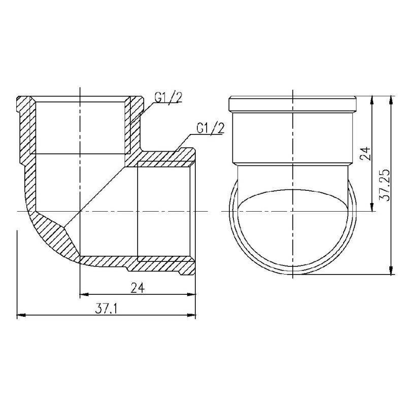 Кут Thermo Alliance Forte 1/2" ВВ SF36815 — фото 2