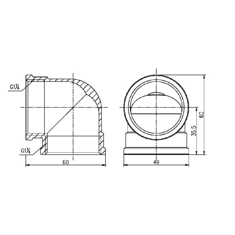 Кут Thermo Alliance Forte 1" 1/4 ВВ SF36832 — фото 2