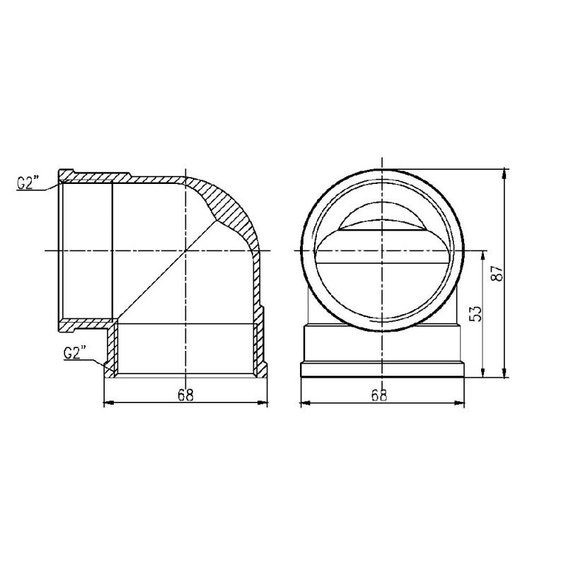 Кут Thermo Alliance Forte 2" ВВ SF36850 — фото 2