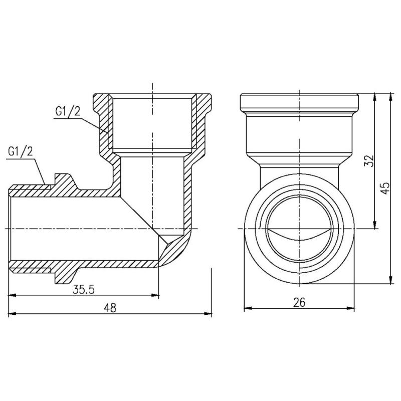 Кут Thermo Alliance Forte 1/2" ВЗ SF37215 — фото 2
