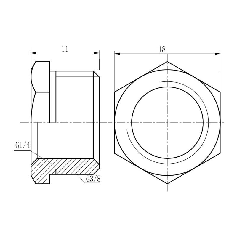 Футорка Thermo Alliance Forte 3/8"х1/4" ЗВ SF37496 — фото 2