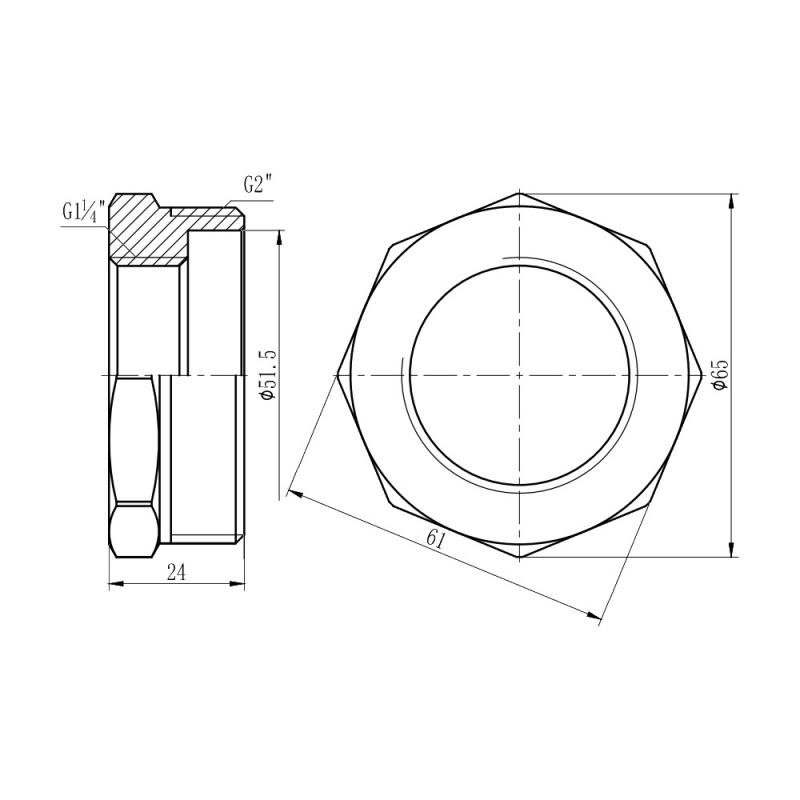 Футорка Thermo Alliance Forte 2"х1" 1/4 ЗВ SF3745032 — фото 2