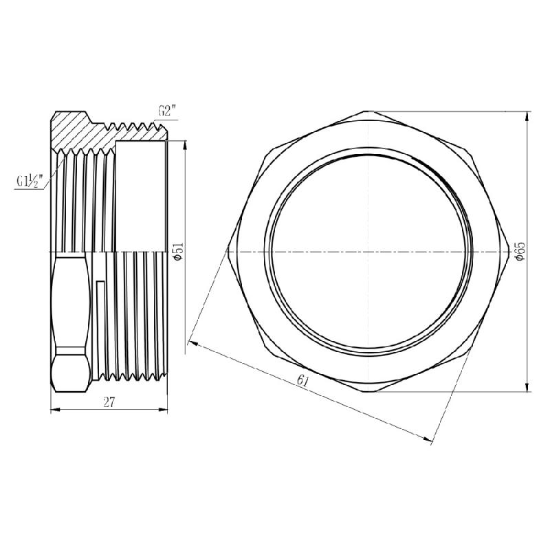 Футорка Thermo Alliance Forte 2"х1" 1/2 ЗВ SF3745040 — фото 2