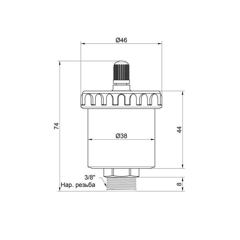 Повітровідвідник автоматичний Icma 3/8" №707 — фото 2