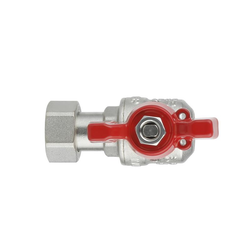 Кран кульовий з накидною гайкою SD Forte1/2" ВЗ для води кутовий SF224W15 — фото 7