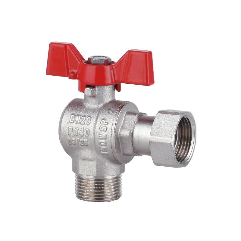 Кран кульовий з накидною гайкою Thermo Alliance Forte 3/4" ВЗ для води кутовий SF224W20 — фото 3