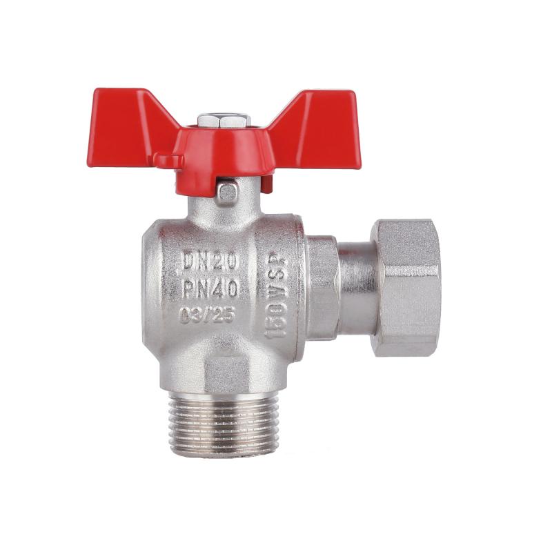Кран кульовий з накидною гайкою Thermo Alliance Forte 3/4" ВЗ для води кутовий SF224W20 — фото 5