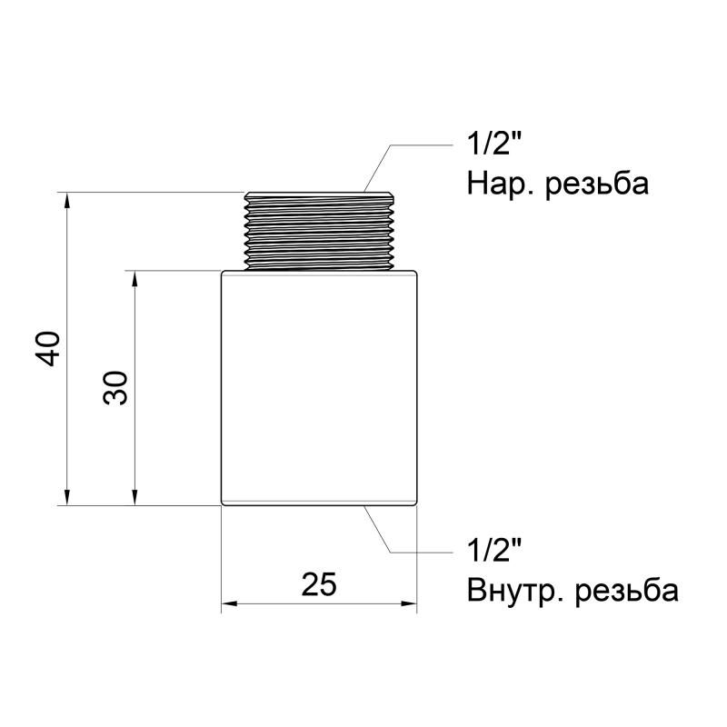 Подовжувач Icma 30х1/2" №19 — фото 2