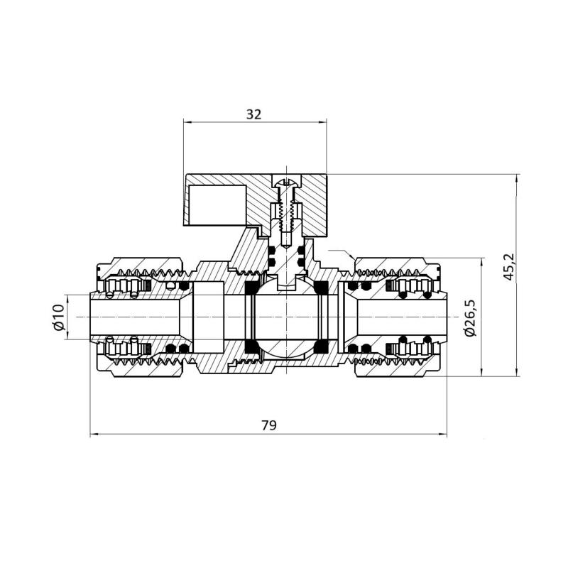 Кран кульовий обтискний Thermo Alliance Forte 16 SF263W15 — фото 2