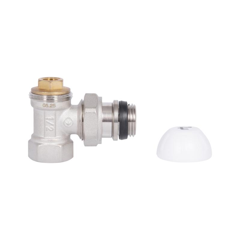Кран радіаторний Thermo Alliance Standart Powerful 1/2" з антипротіканням кутовий SF233W15 — фото 5
