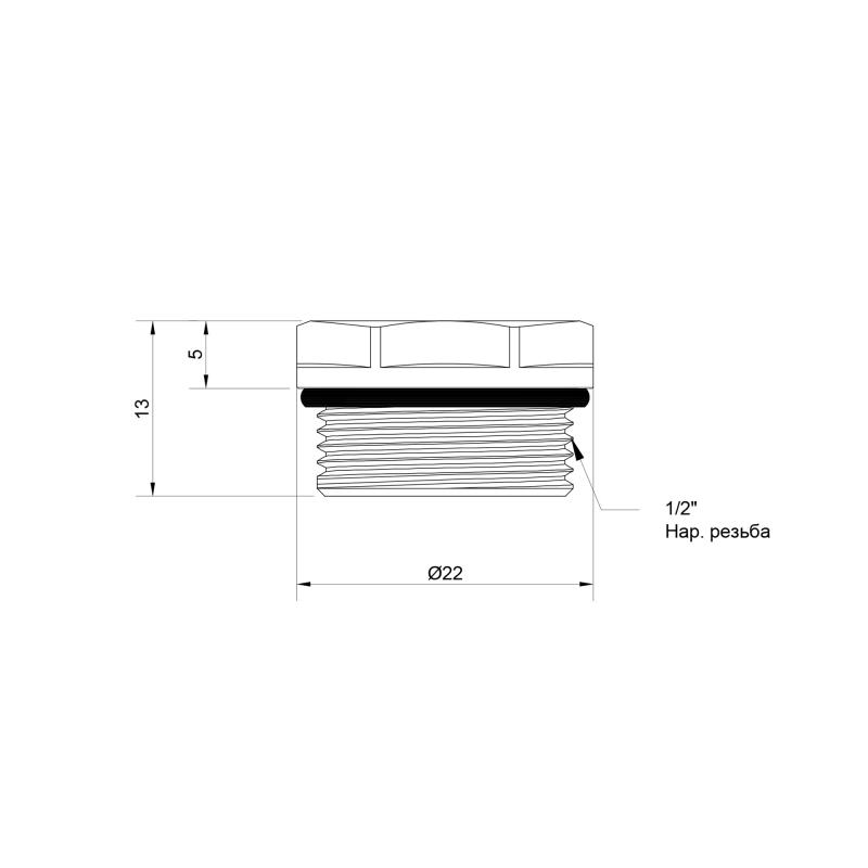 Кран Маєвського Thermo Alliance Standart 1/2" SD212W15 — фото 2