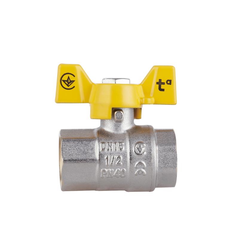 Кран кульовий Thermo Alliance Standart 1/2" ВР для газу (метелик) SD602NG15PN40 — фото 4