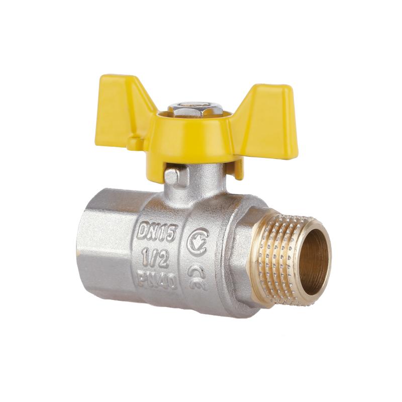 Кран кульовий Thermo Alliance Standart 1/2" ВЗ для газу (метелик) SD607NG15PN40 — фото 3